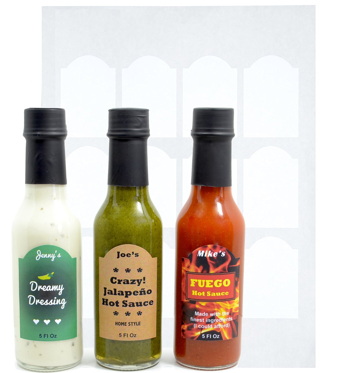 Decorative Labels For Hot Sauce Bottles 120 Blank Hot Sauce Labels 